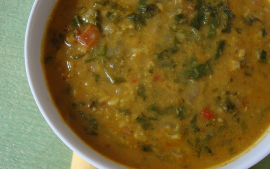 yellow-dal-spinach - Indian food recipes - Food and cooking blog