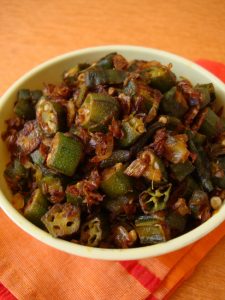 Okra Fry Recipe-Andhra Style Recipe-Bhindi Fry Recipe