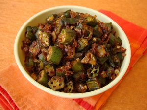 Okra Fry Recipe-Andhra Style Recipe-Bhindi Fry Recipe