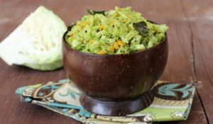 cabbage kobbari fry