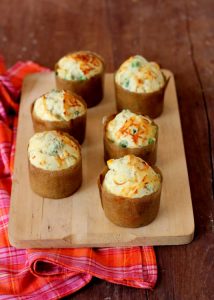 Savory Muffins - Fast and easy breakfast recipes for kids with corn