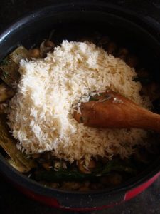 mushroom pulao basmati rice