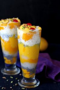 mango falooda recipe, how to make mango falooda dessert