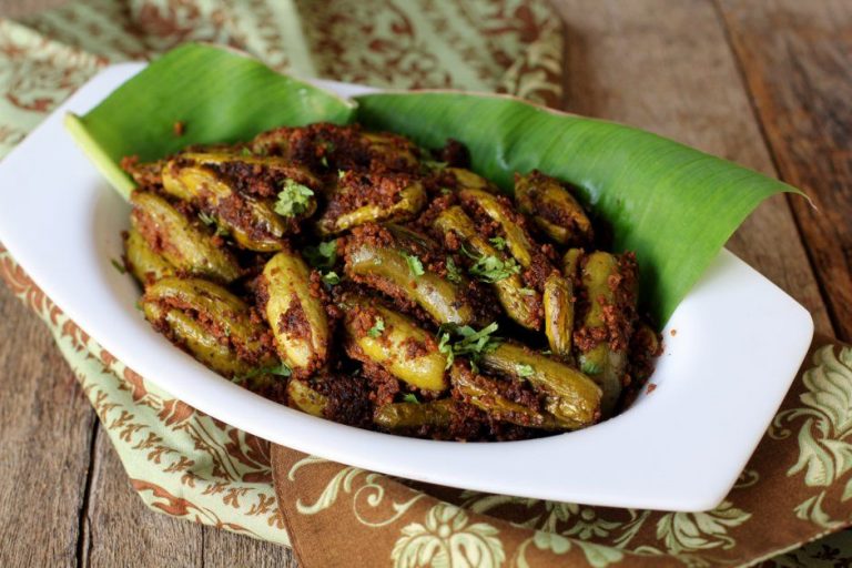 Gutti dondakaya recipe | Andhra style stuffed tindora fry using kura podi